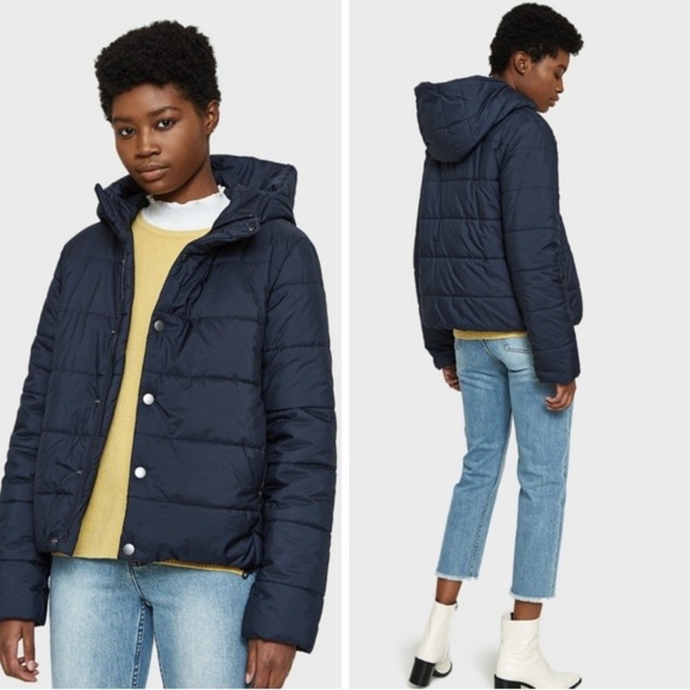A.P.C. Geneva hooded puffer jacket size 34 navy excellent condition